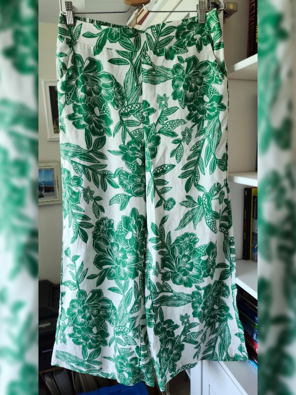 Women's Christian Siriano linen blend wide leg pants